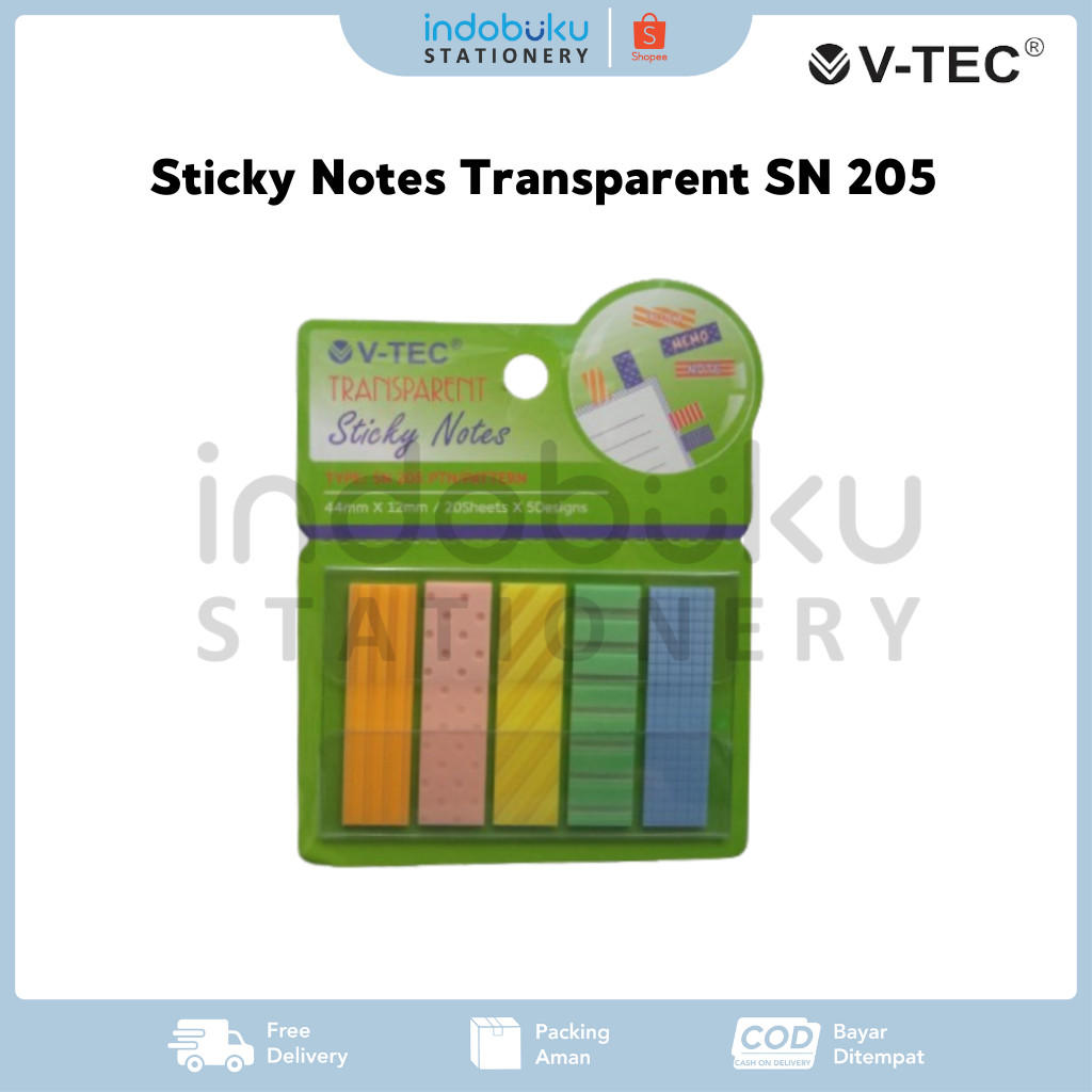 

Sticky Notes Transparent V-Tec SN 205 PTN/Pattern