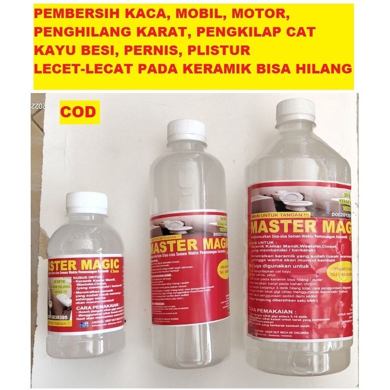 CLEAN MASTER MAGIC 1000 ml / 1 liter - Master Magic Pembersih Kaca Mobil Motor Penghilang Karat Peng