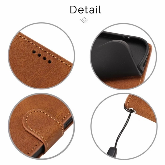 Flip cover leather case dompet kulit  Oppo A5 2020 A9 2020 - Navy, A9 2020