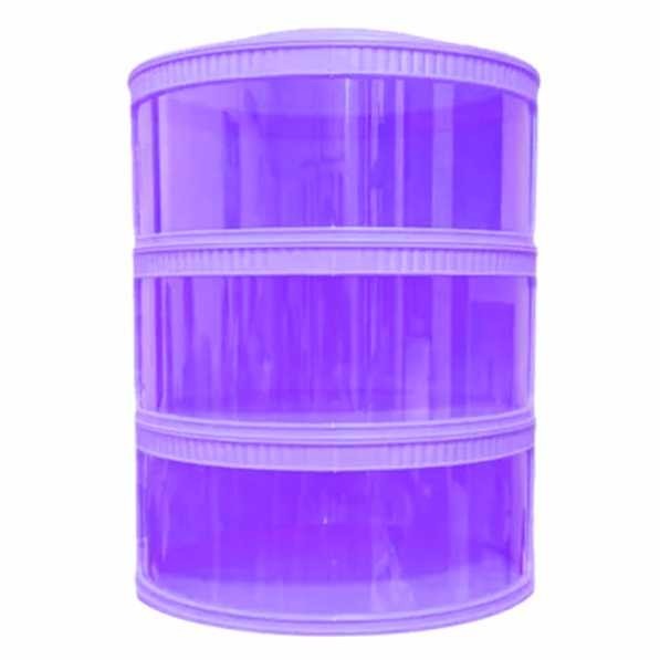 Tudung Saji 3 Susun Estetik Sni Food Storage Rak Penyimpanan Makanan Belum Rakitan Warna Ungu