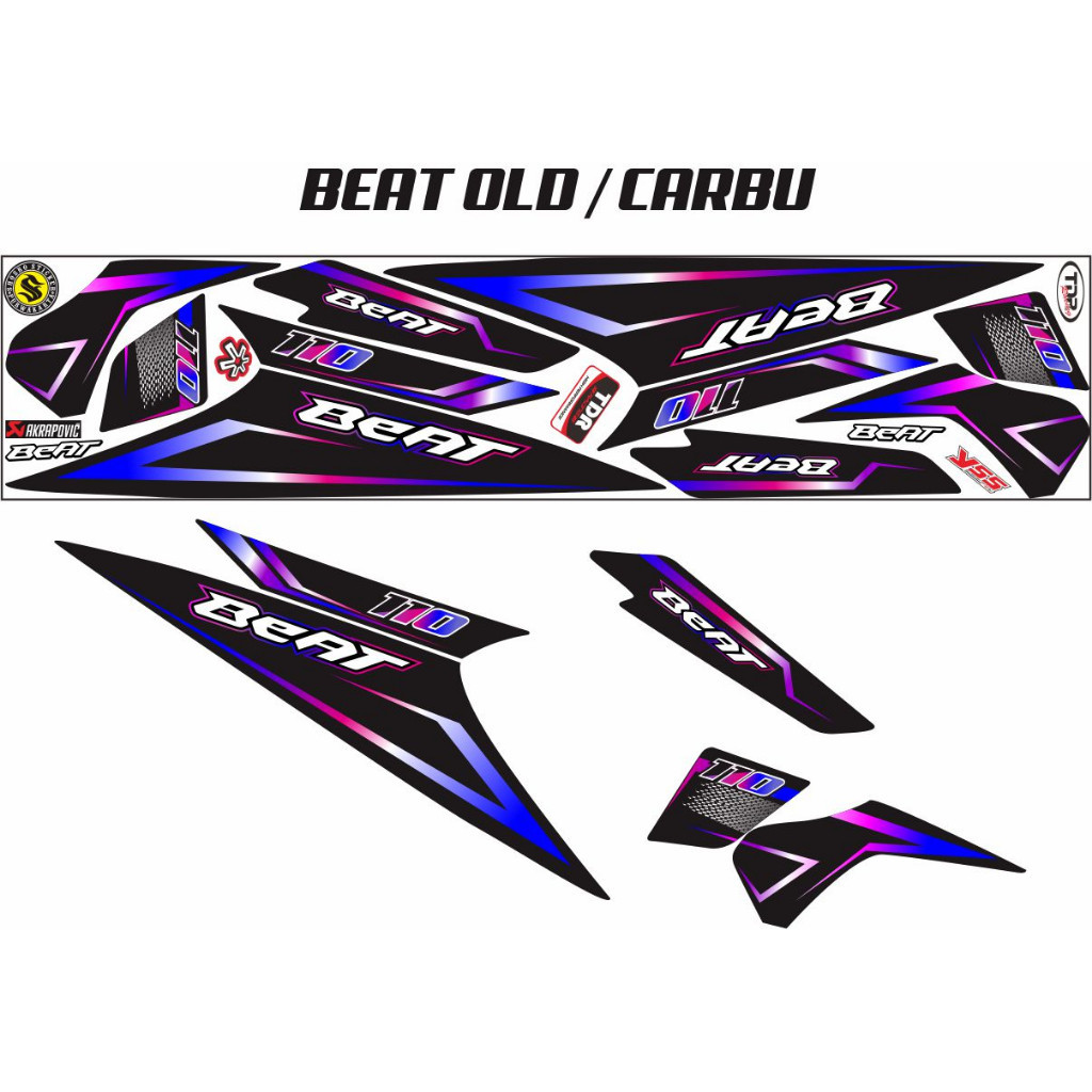 COD/LIS VARIASI POLET BODY MOTOR BEAT OLD HITAM  / STIKER STRIPING VARIASI HONDA BEAT  VARIASI STIKE