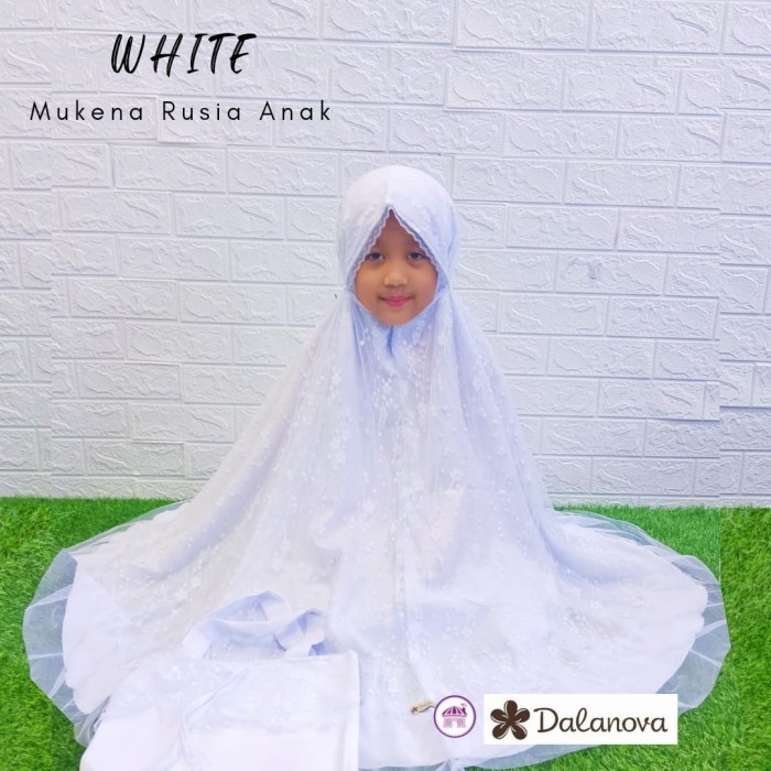 Mukena Anak Rusia by Dalanova - Putih, size A