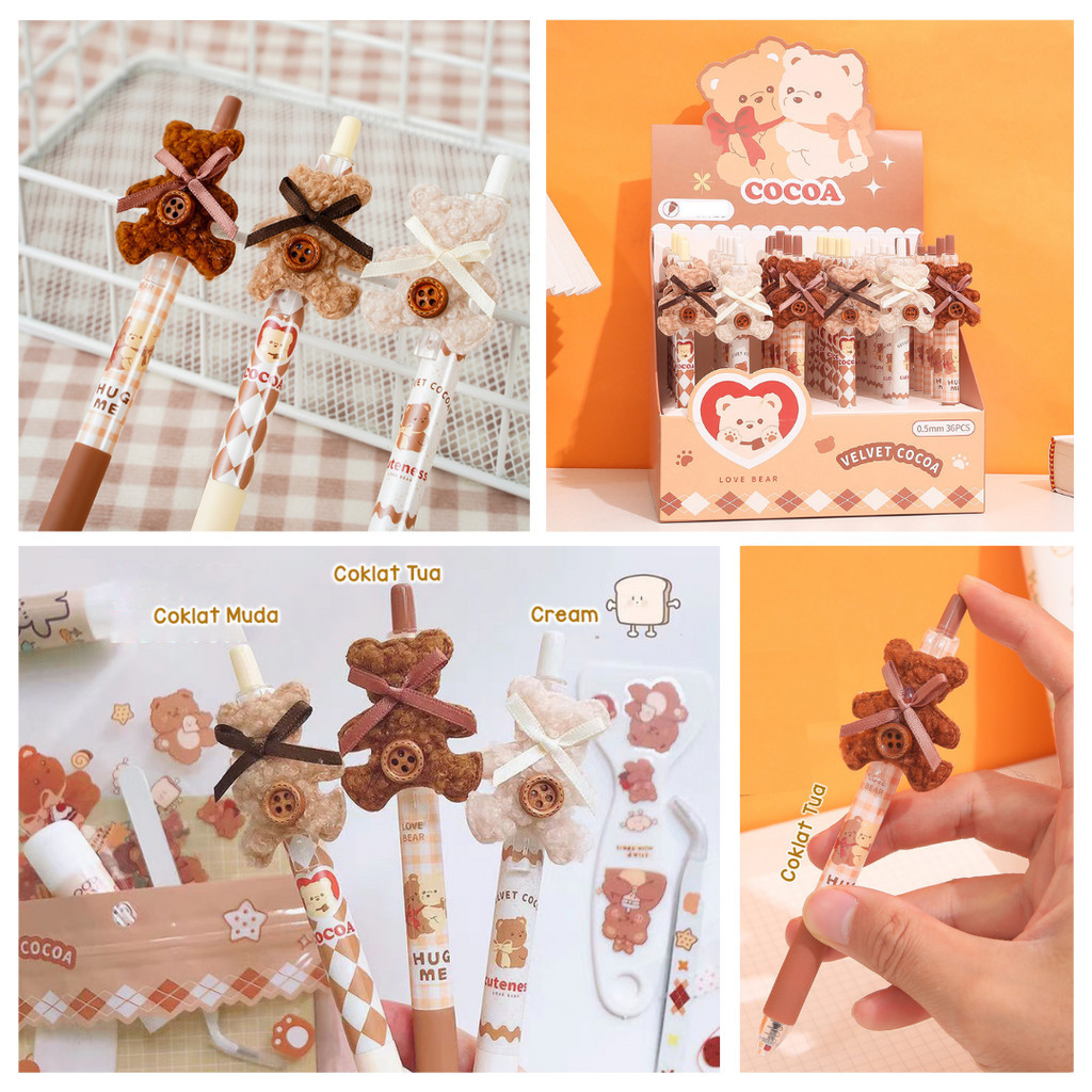 

VIRAL PROMO FLASHSALE - PULPEN PENA TEKAN MEKANIK TEMPELAN BERUANG TEDDY BEAR GEL 0.5mm WARNA HITAM LUCU | PULPEN LUCU | PERALATAN TULIS | ALAT TULIS KANTOR | ALAT TULIS SEKOLAH