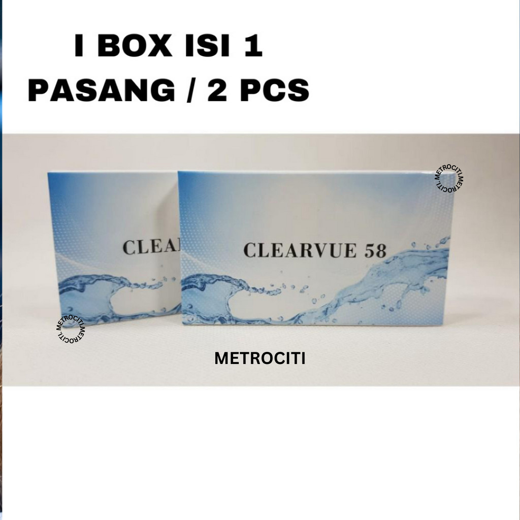 METROCITI Softlens CLEARVUE ISI 2PCS (1PASANG) LENS CLEAR DAILY 14.2MM Softlens Transpran, Minus Tin