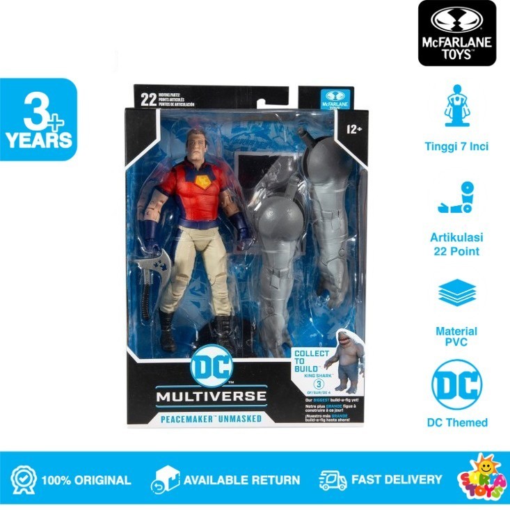 Action Figure Mcfarlane DC Multiverse Peacemaker Unmasked Original