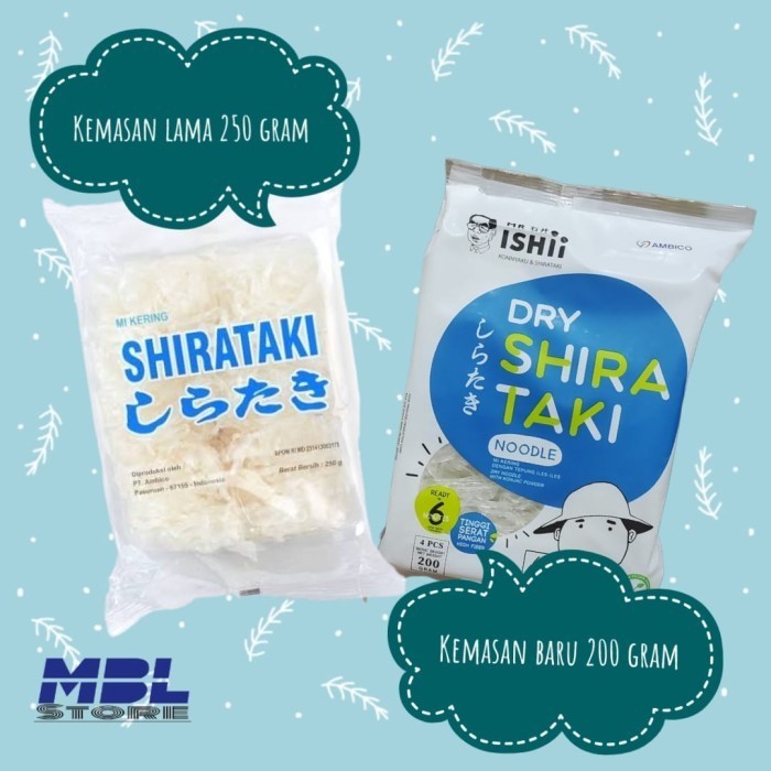 

Dry Shirataki atau Mie Shirataki mie kering - Baru 200 Gram