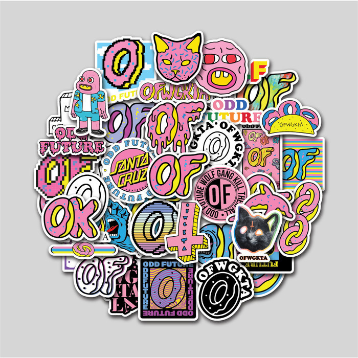 

STICKER PACK ODD FUTURE OFWGKTA | STIKER TUMBLER LAPTOP KOPER HELM