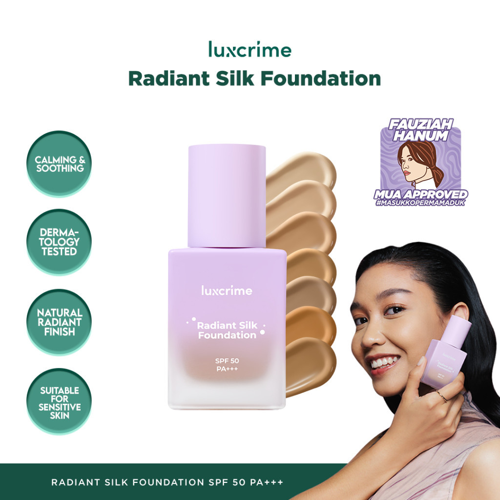 Luxcrime Radiant Silk Foundation SPF 50 PA+++ - Luxcrime Silk Foundation