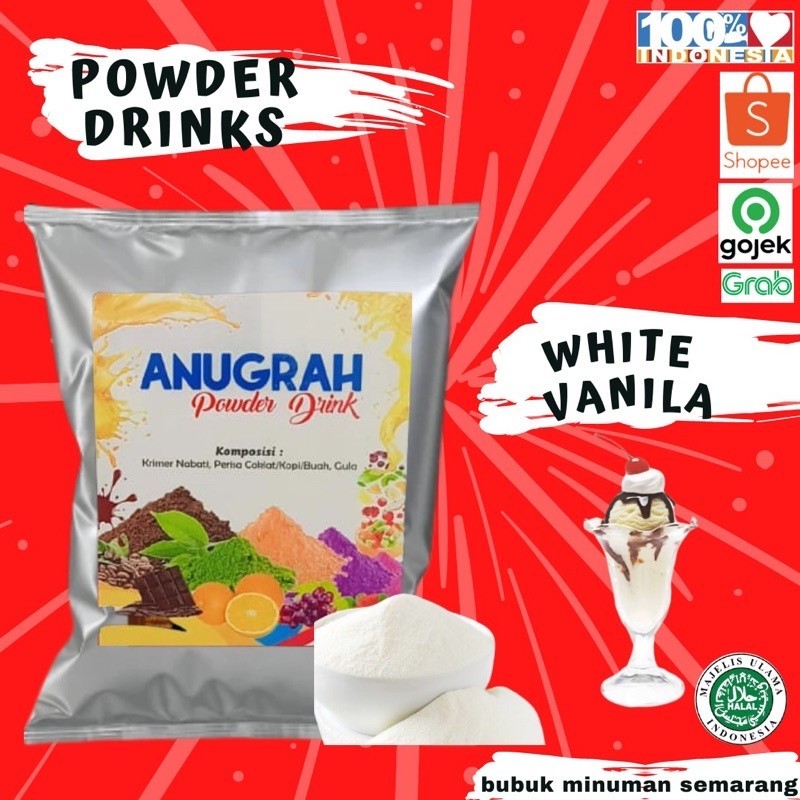 

Bubuk WHITE VANILLA reguler 500grGratis Ongkir & COD