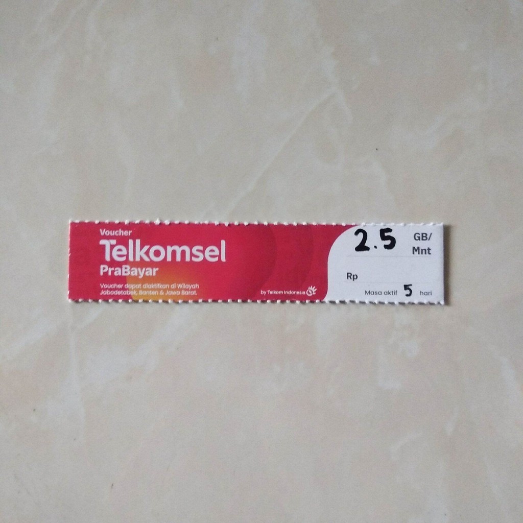 Voucher Kuota Telkomsel 2.5GB 5 Hari Jabodetabek