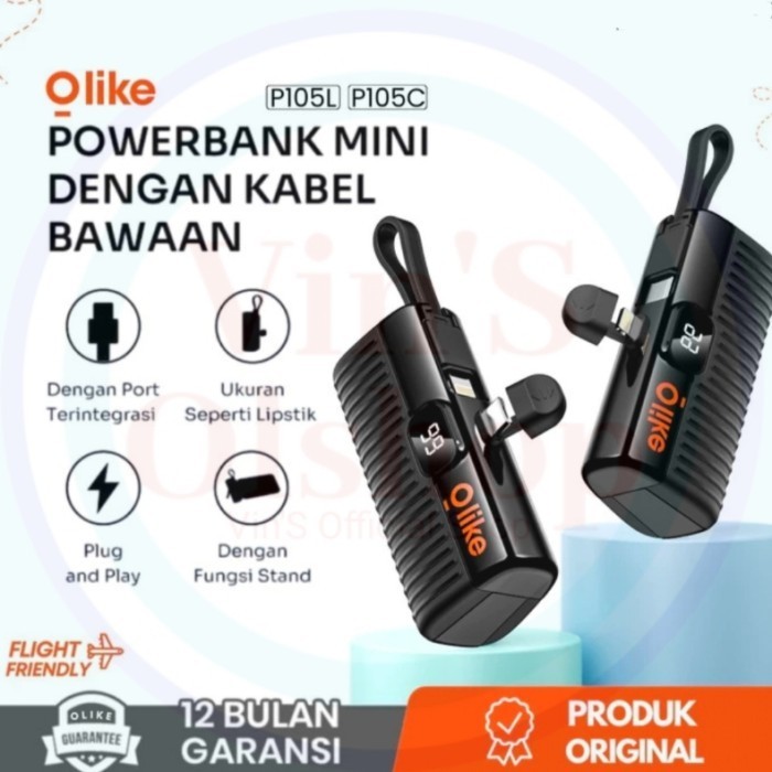 Powerbank Mini Olike P105L/P105C 4500mAh Digital Display Type C / L