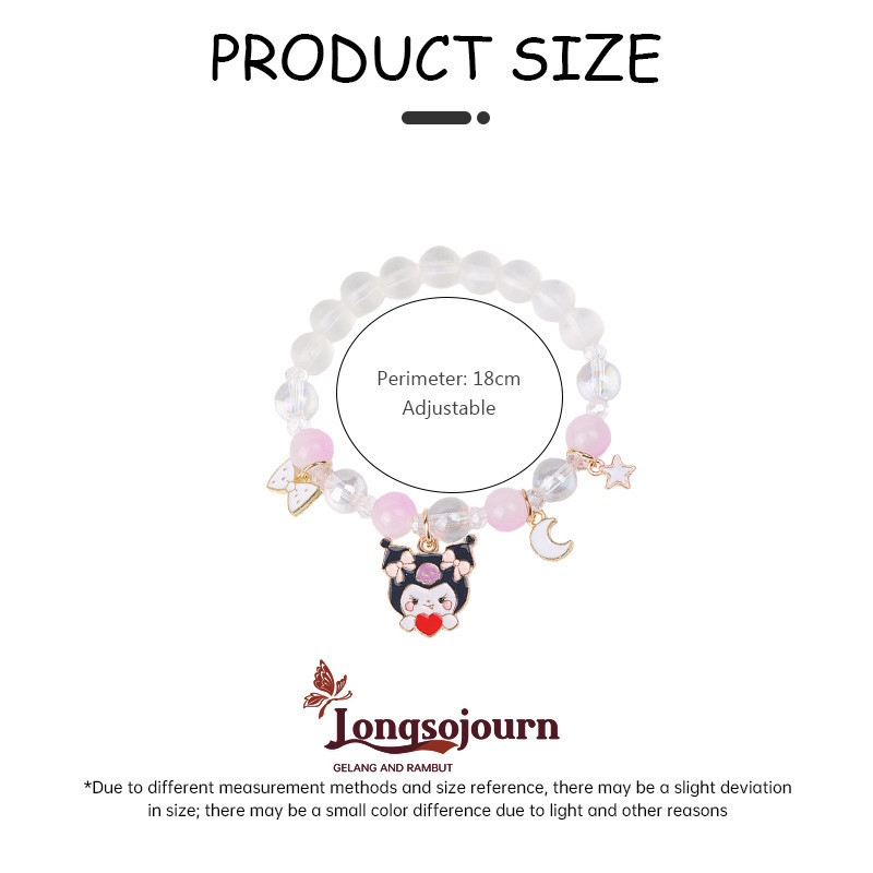 BIG PROMO COD Sanrio Gelang Manik-Manik Motif Kartun / Gelang Sanrio Anak-anak Manik-manik Kristal