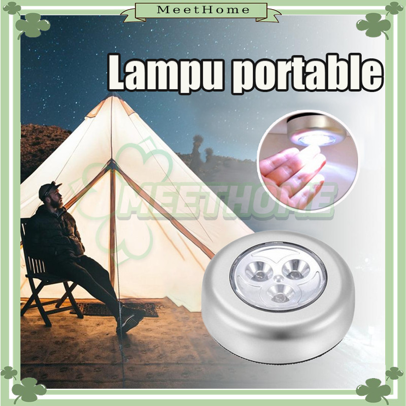 Lampu Tempel 3 LED/Click Lampu Tempel Emergency Darurat/Stick and Click lampu LED/Lampu Tempel Porta