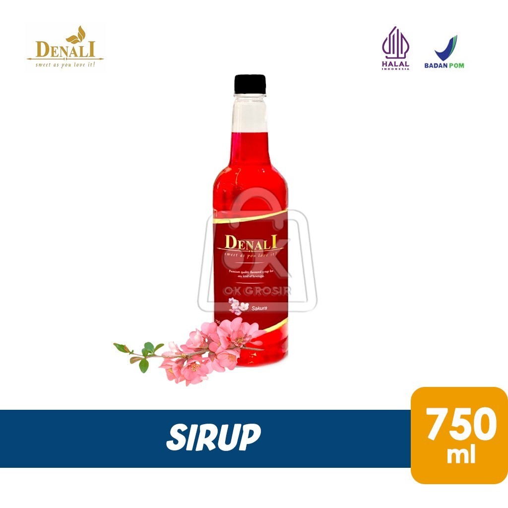 

Sakura Syrup Merk Denali Sirup (Botol Plastik 750 ml)