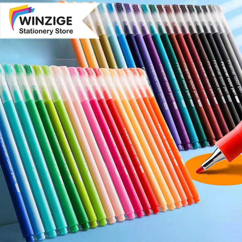 

Winzige 40 Colors Pulpen warna warni 0.5mm pena pulpen gel pulpen aesthetic morandi pastel retro color gel pen journal marker pen alat tulis stationery bulpen