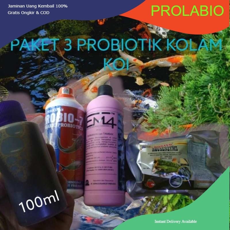 probiotik kolam koi /paket 3 probiotik tanpa kultur