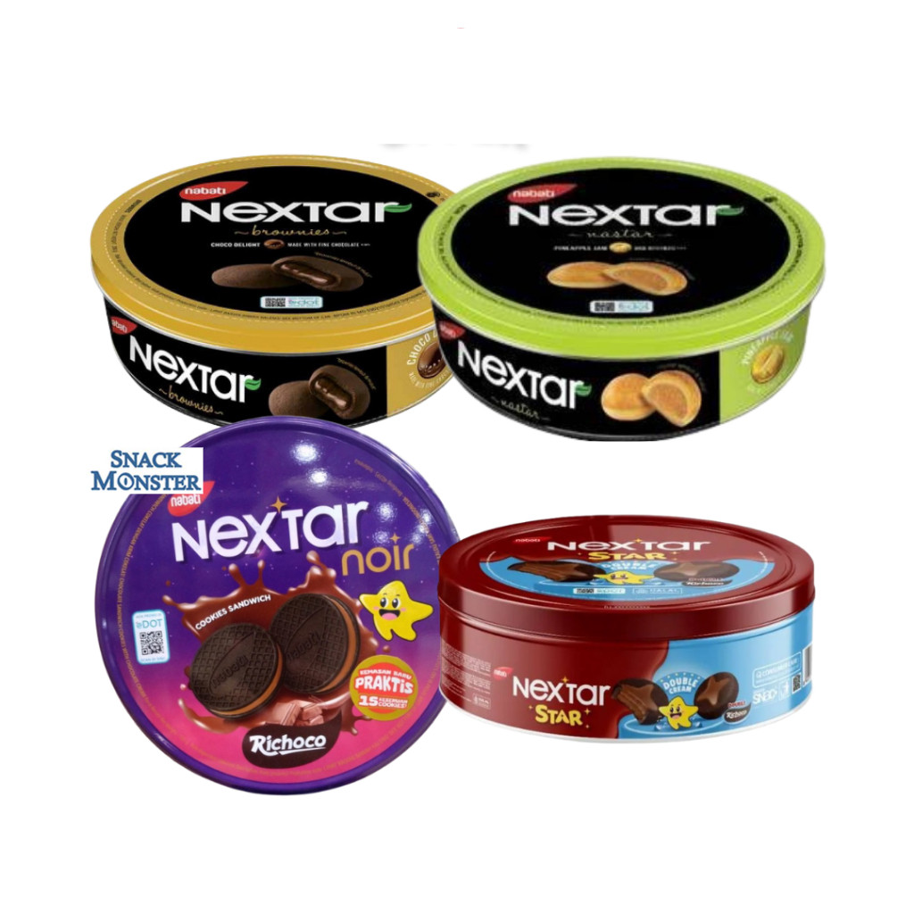 

Nextar Kaleng Cake Cookies lembut Star Noir Brownis Nastar