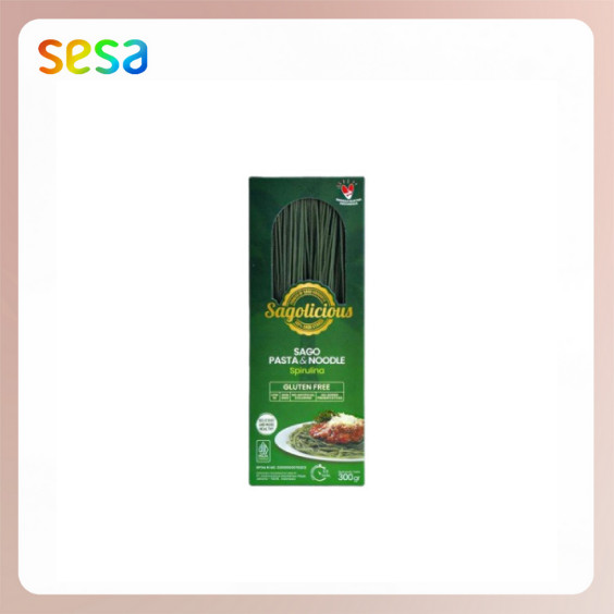 

SAGOLICIOUS Pasta Box Spirulina 300gr - Pasta Mie Sagu Sehat