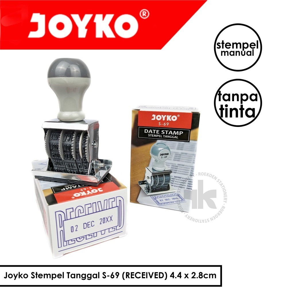 

Joyko Stempel Tanggal S-69 (RECEIVED) 4.4 x 2.8cm