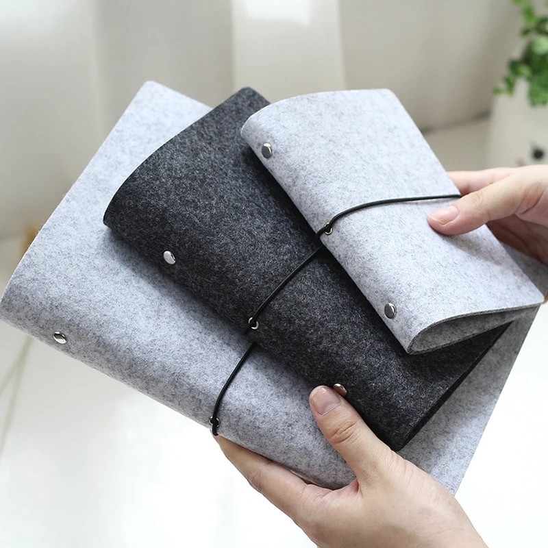 

JIANWU Felt shell fabric note book loose leaf inner core A6, A7 notebook diary A5 plan binder office supplies ring binder