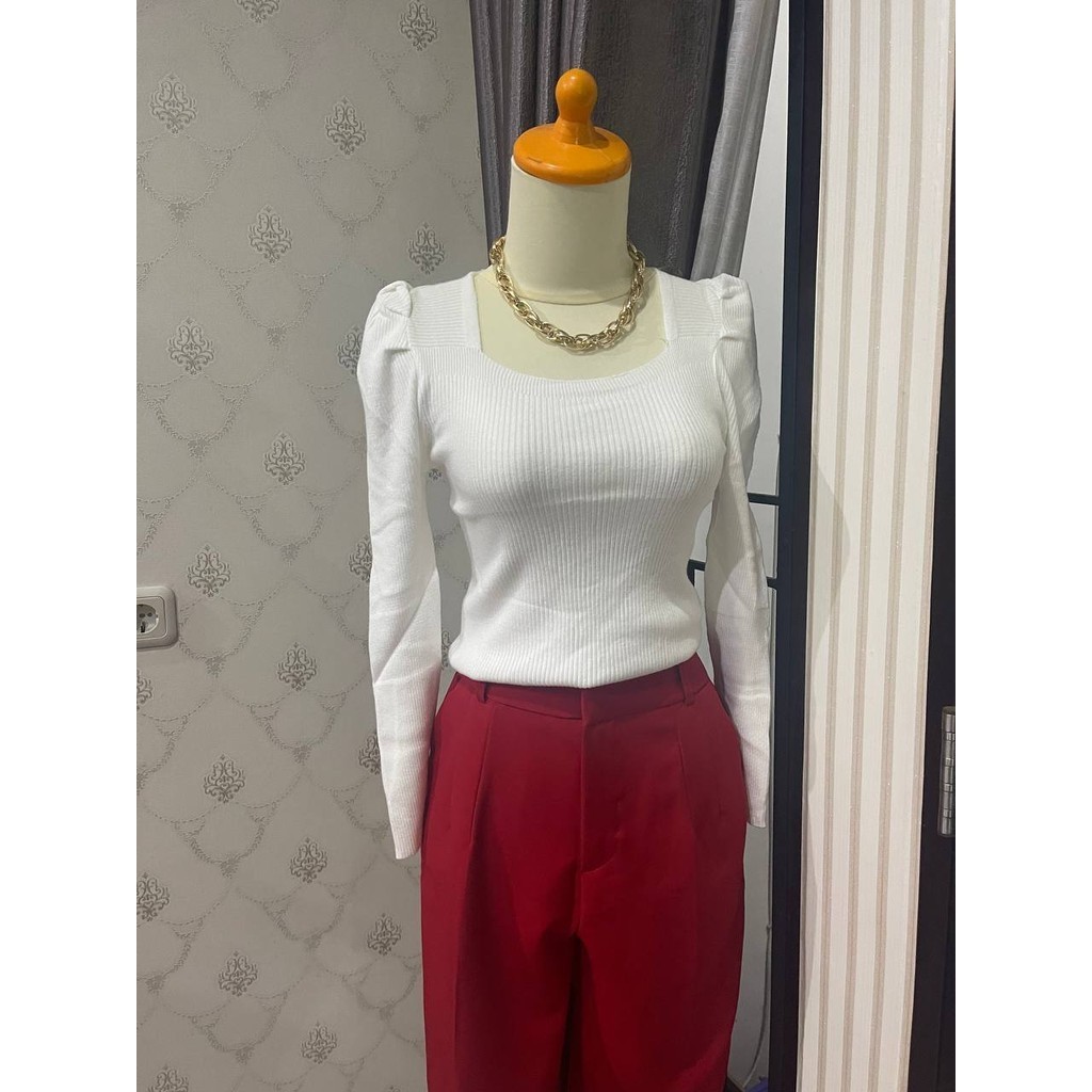 ◤TokoBestieKu◢ Kaos Knit Lengan Panjang Import