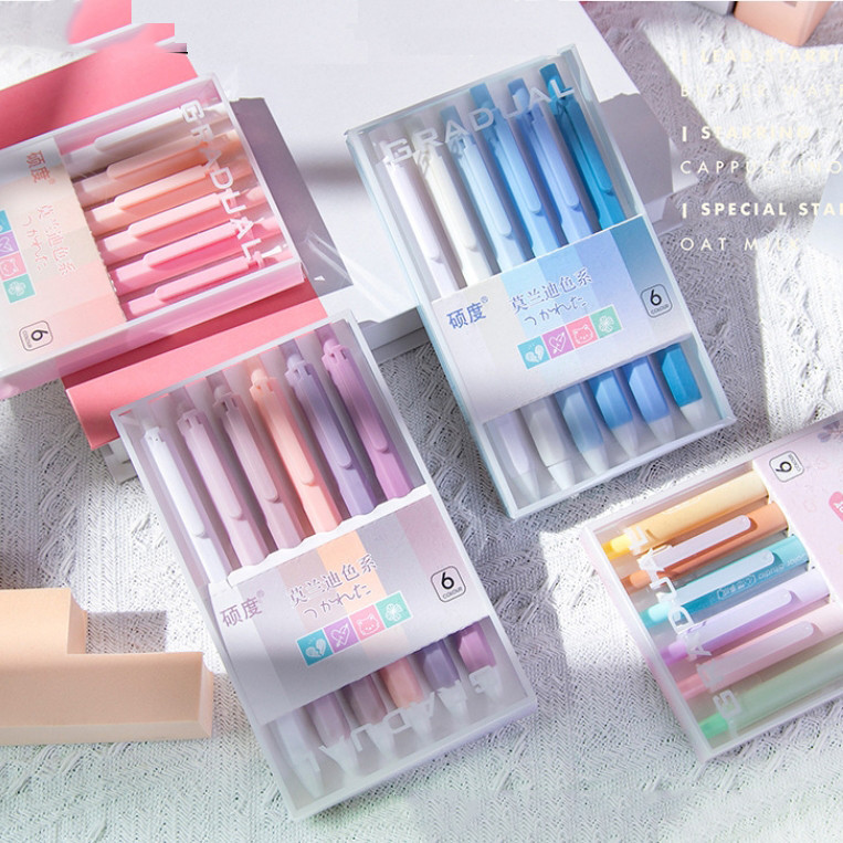 

TERFAVORIT! PULPEN GEL PEN MORANDI GRADUAL MOTIF GRADASI WARNA PASTEL KEKINIAN FS