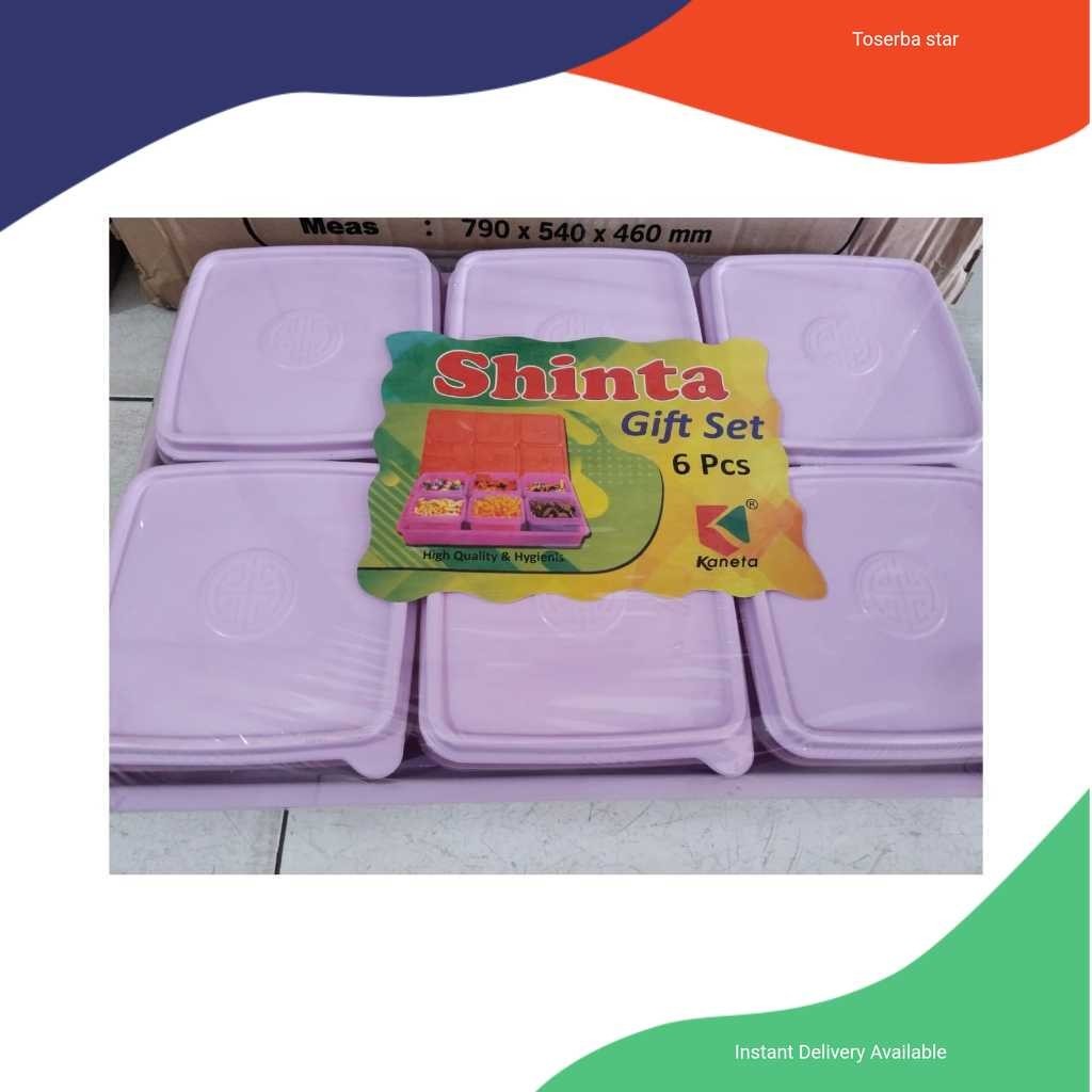 Toples set gift shinta/ Toples plastik/ Toples set isi 6pcs/ Toples lebaran/ Toples kotak serbaguna