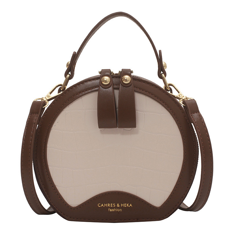 Tas Tangan Wanita Tren Fashion Tas dan Tas Tangan Wanita Dompet Selempang Kulit Bahu Rantai Bulat Ta