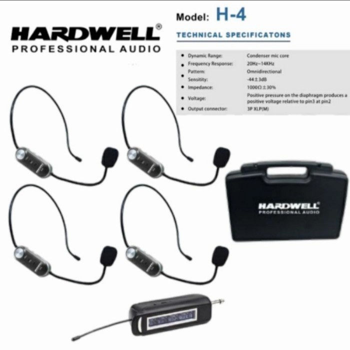 Mic Wireless Bando Hardwell H4 Buat Zoom Meeting 4 Microphone