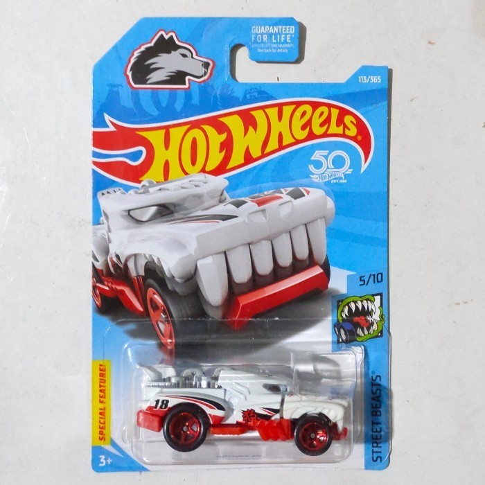 HW Hot Wheels Hotweiler putih merah 2018 -DD24