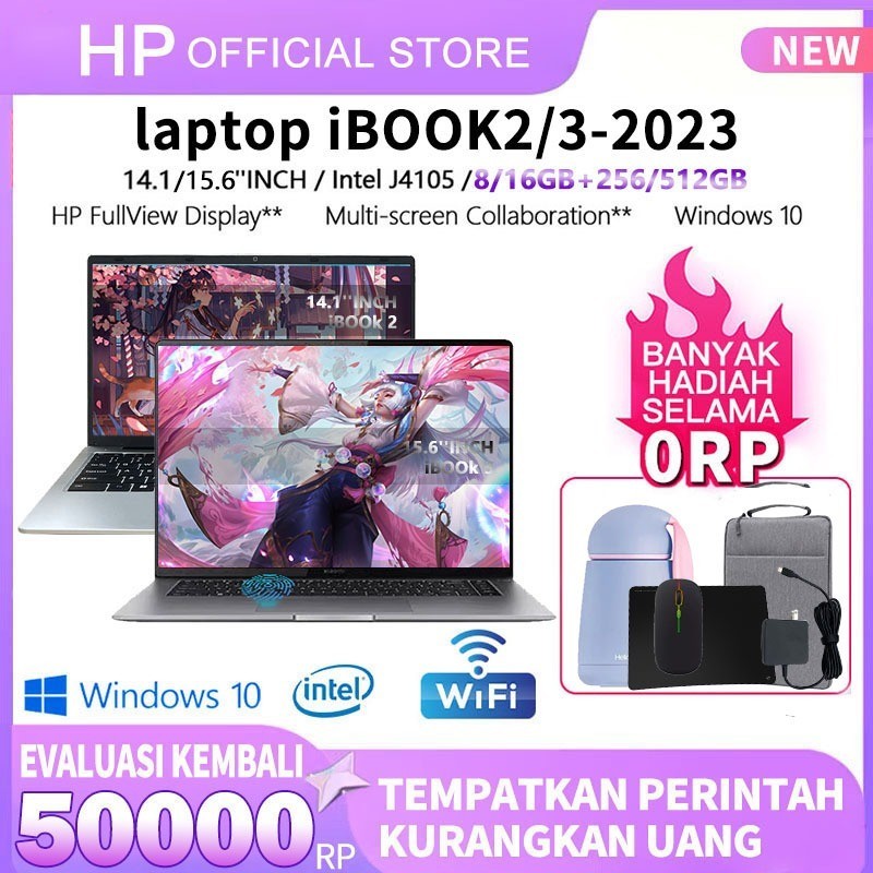 FROMO SPESIAL SHOP Laptop HP IBOOK2 laptop murah cuci gudang 8GB+256/512GB laptop gaming murah SSD I