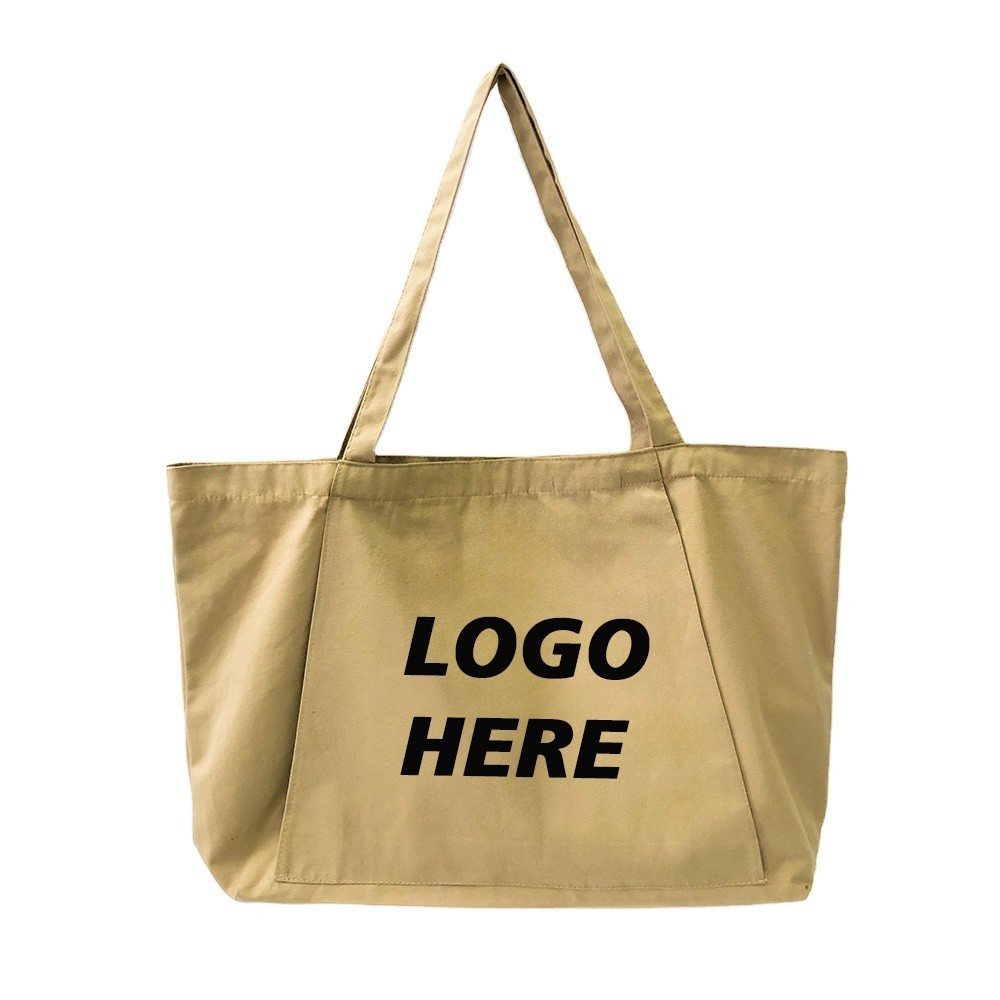 

Tas belanja penyimpanan Yoga Pilates kanvas yang dapat digunakan kembali tas tote tikar Yoga katun Gym bahu Carryall tunggal dengan logo