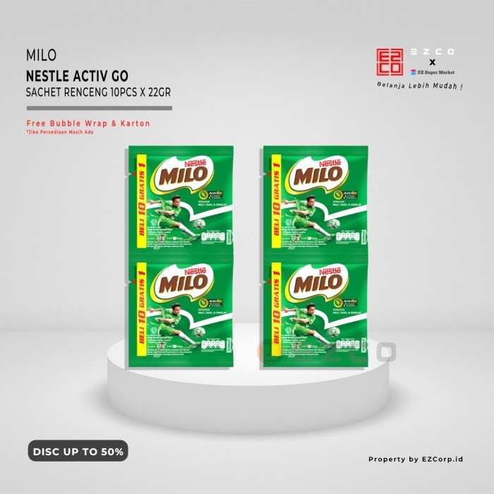 

MILO ACTIV-GO SACHET RENCENG 10 PCS X 22 GRAM