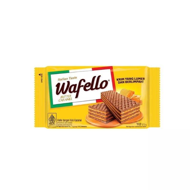 

Wafello Butter Caramel/Cokelat wafer wafello @48gr