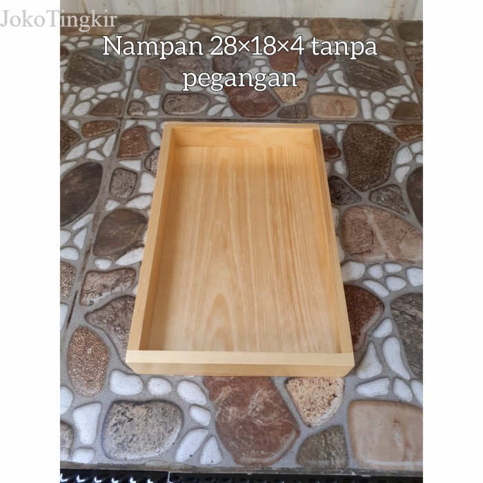 

Baki Kayu / Nampan Kayu Pinus ukuran 28x18 cm Tanpa Lubang murah