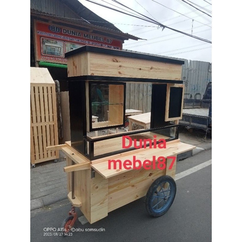 gerobak mie ayam gerobak bakso gerobak jualan kayu jati Belanda