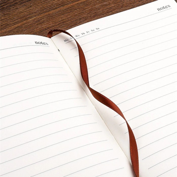 

Buku Catatan Agenda Harian Binder A5 Hardcover Kulit Tebal Murah - Hitam
