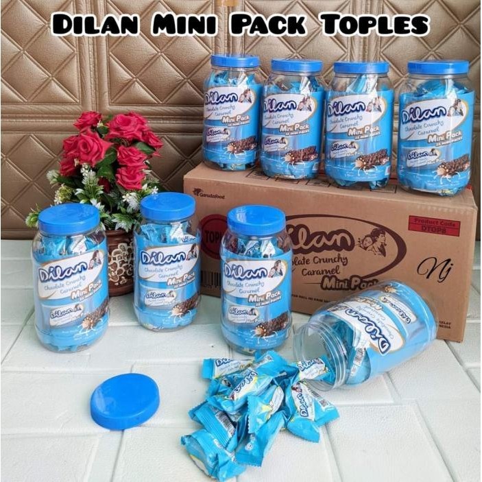 

Dilan Chocolate Crunchy Caramel isi 25 mini pack (toples) exp24.05,2025