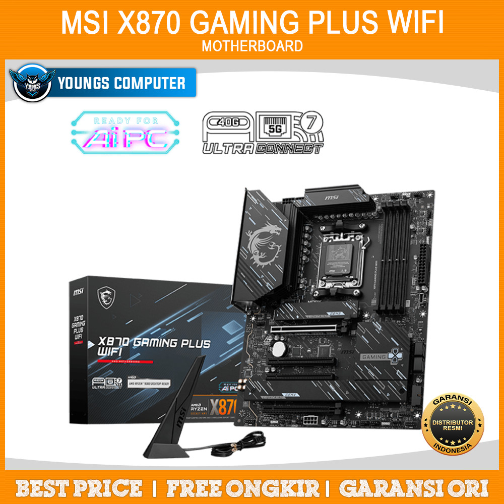 MSI X870 GAMING PLUS WIFI | Motherboard AMD X870 DDR5 ATX