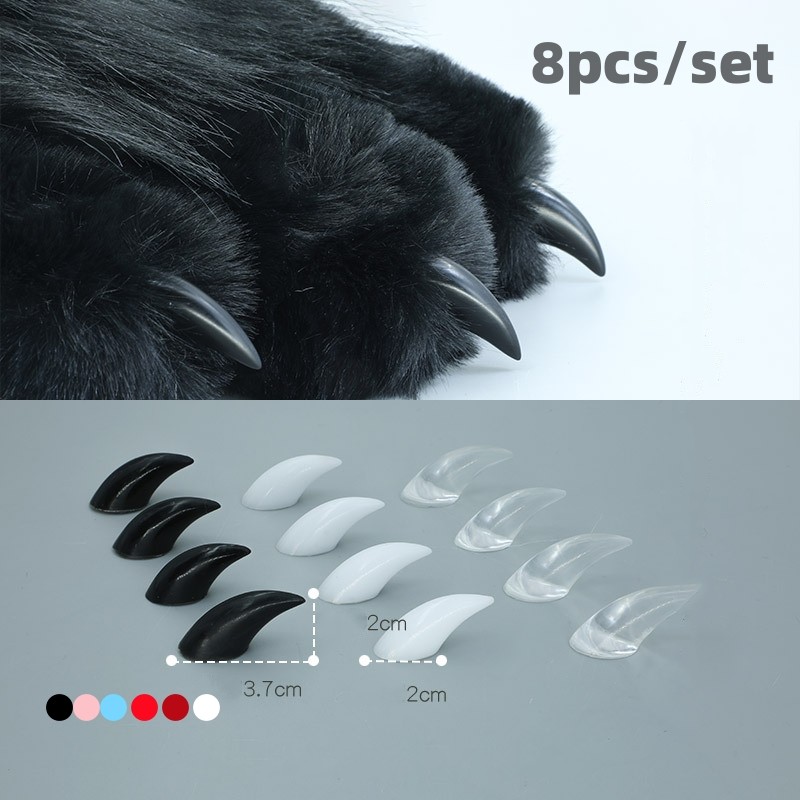 8PCS Anime Cute Suit Half Set Animal Claw Universal Handmade DIY Accessory Material Pack Multi-color