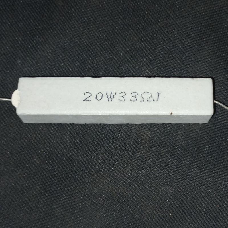 R kapur 33ohm 33 ohm 33R 20w 20watt 20 watt Resistor balok kotak Fajar elektro 2