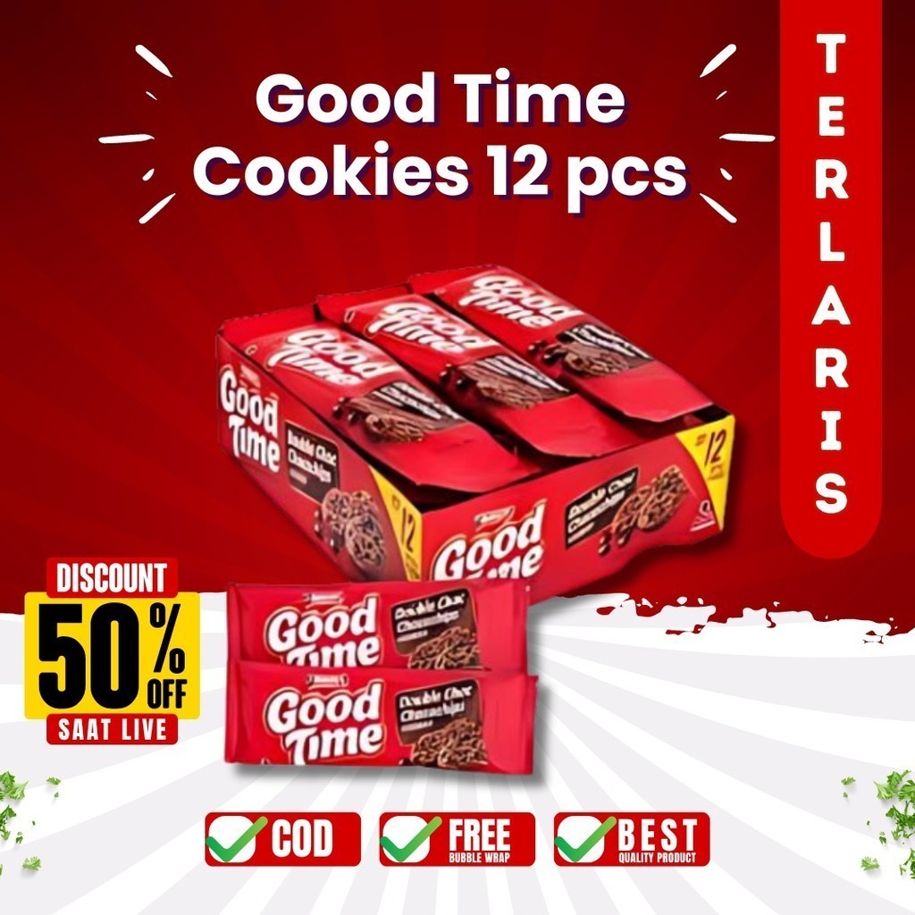 

Biskuit Good Time Cookies Box Ecer 1000/2000 Isi 12 pcs