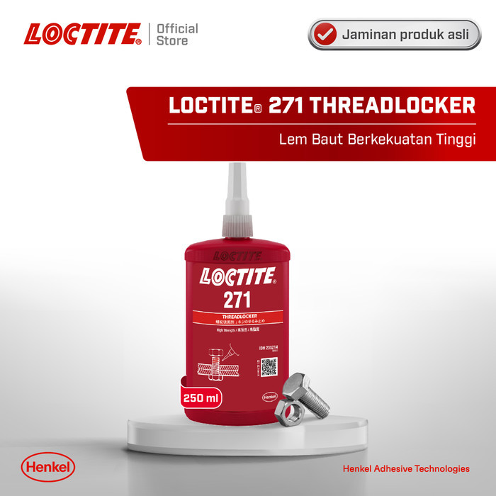 Henkel LOCTITE 271 Threadlocker Lem Baut - 250 ml