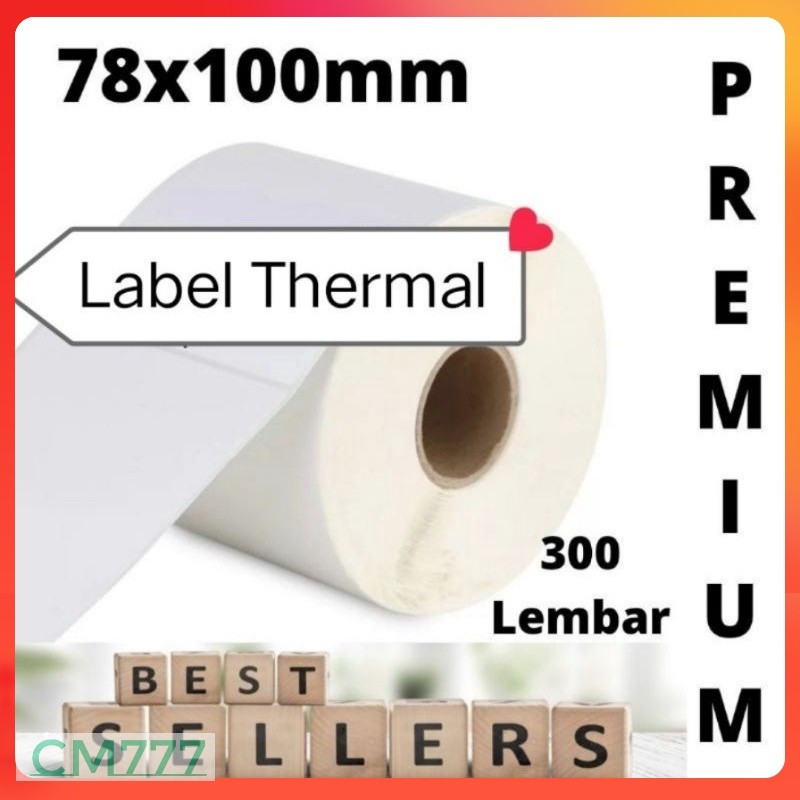 

Kertas Label Thermal 78x100mm isi 300pcs