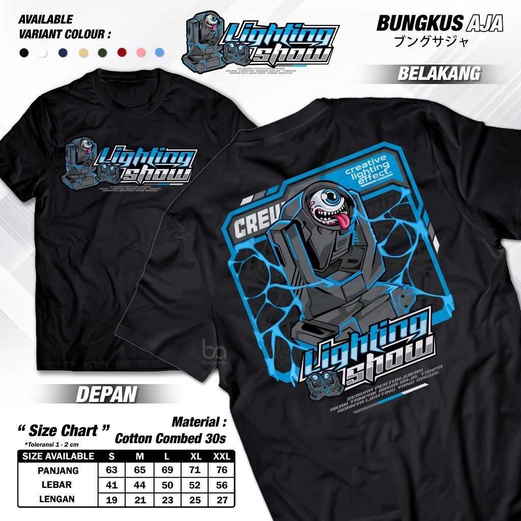 Kaos Sound System Audio Lighting Show - Baju Distro Horeg Vibes Soundman Operator Sound Sistem Tukan