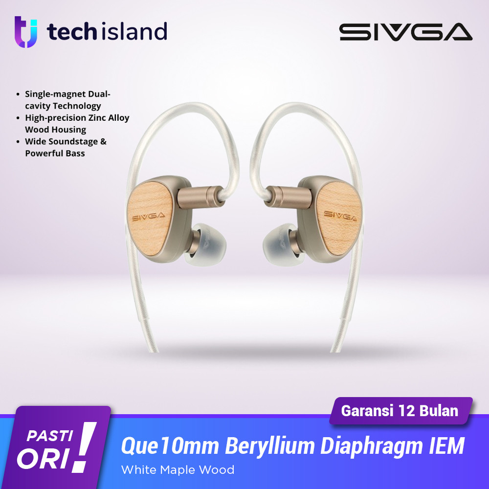 Sivga Que 10mm Beryllium Diaphragm Dynamic Driver Earphones High Fidelity In Ear Monitor IEM Wired E