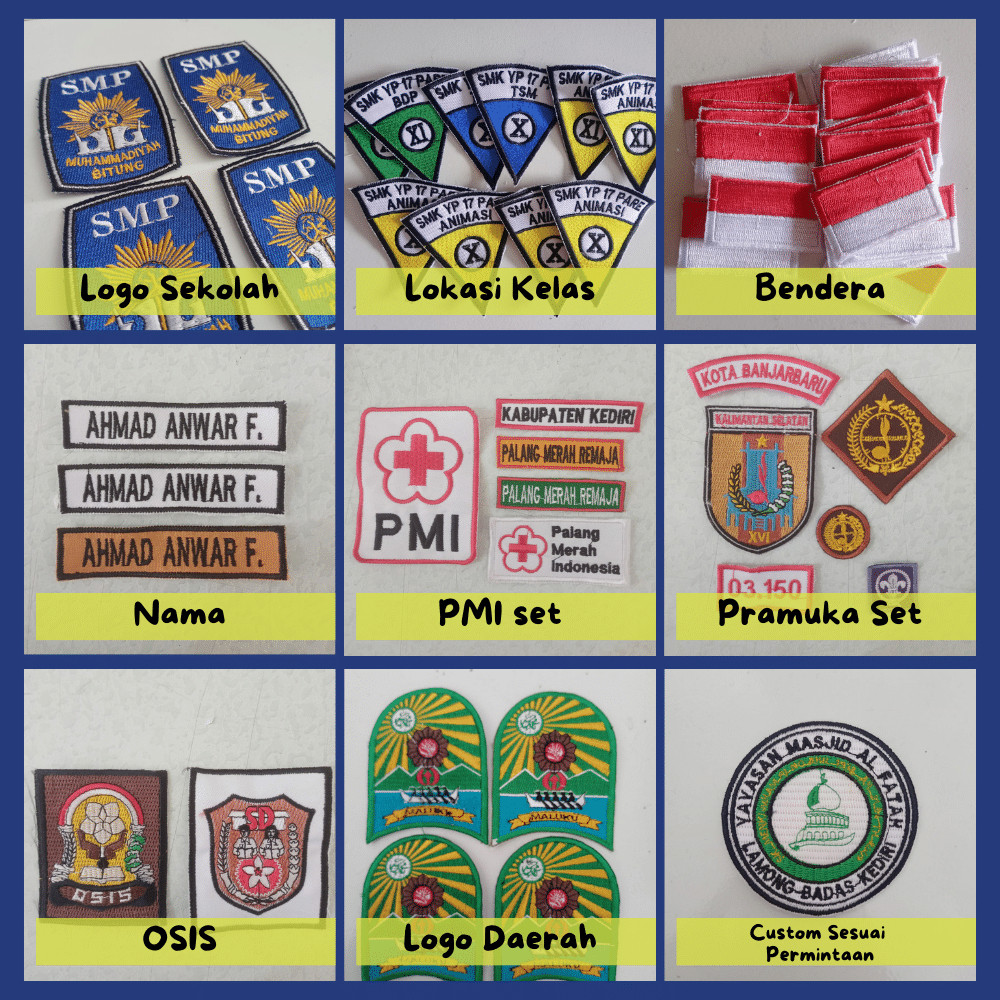 Bordir Emblem Logo Bordir Custom Murah & Cepat - Buat Logo Sendiri Sesuai Keinginan