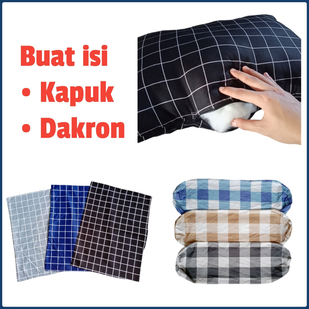 (Promo TOKO BARU) Wadah kapuk / urung bantal guling untuk diisi Dakron kapuk / Kulit bantal guling k