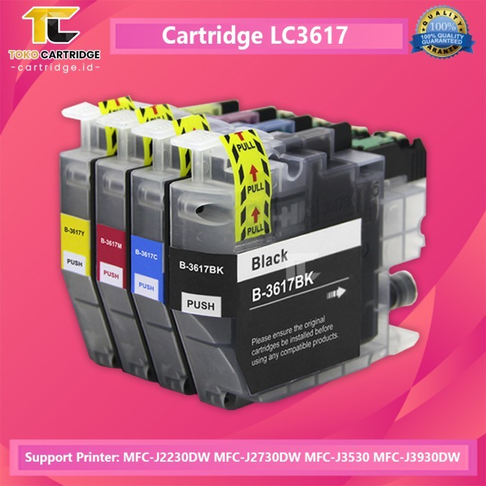 TINTA CATRIDGE XANTRI LC3617 1 SET Blcak Cyan Magenta Yellow MFC-J3530DW Compatible For Printer Brot