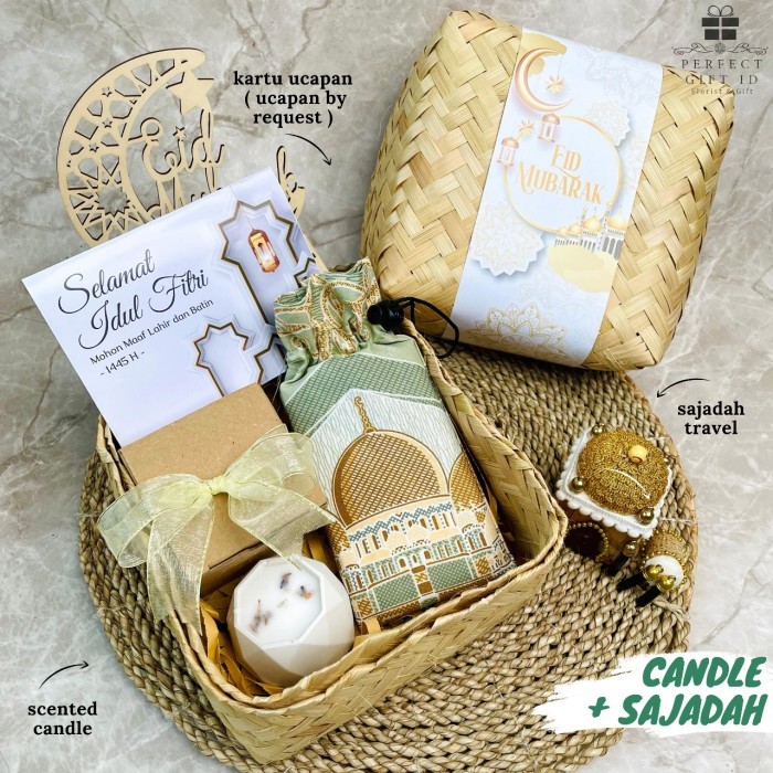 

[Terlaris] Hampers Idul Fitri Lebaran Paket Ramadhan Hampers Lebaran - Candle+Sajadah